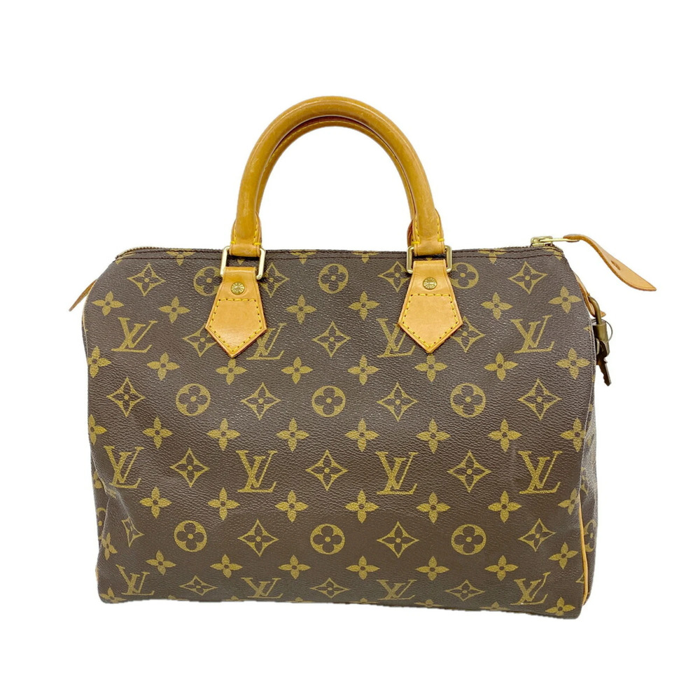 Louis Vuitton Monogram Speedy 30 Handbag M41108 Brown Women's